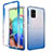 Ultra-thin Transparent Gel Gradient Soft Matte Finish Front and Back Case 360 Degrees Cover for Samsung Galaxy A71 5G Blue