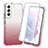 Ultra-thin Transparent Gel Gradient Soft Matte Finish Front and Back Case 360 Degrees Cover for Samsung Galaxy S21 5G Red