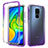 Ultra-thin Transparent Gel Gradient Soft Matte Finish Front and Back Case 360 Degrees Cover for Xiaomi Redmi 10X 4G Purple