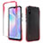 Ultra-thin Transparent Gel Gradient Soft Matte Finish Front and Back Case 360 Degrees Cover for Xiaomi Redmi 9A Red