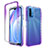 Ultra-thin Transparent Gel Gradient Soft Matte Finish Front and Back Case 360 Degrees Cover for Xiaomi Redmi 9T 4G Purple