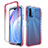 Ultra-thin Transparent Gel Gradient Soft Matte Finish Front and Back Case 360 Degrees Cover for Xiaomi Redmi 9T 4G Red