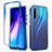 Ultra-thin Transparent Gel Gradient Soft Matte Finish Front and Back Case 360 Degrees Cover for Xiaomi Redmi Note 8 (2021) Blue