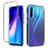 Ultra-thin Transparent Gel Gradient Soft Matte Finish Front and Back Case 360 Degrees Cover for Xiaomi Redmi Note 8 (2021) Clear