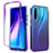 Ultra-thin Transparent Gel Gradient Soft Matte Finish Front and Back Case 360 Degrees Cover for Xiaomi Redmi Note 8 (2021) Purple