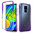 Ultra-thin Transparent Gel Gradient Soft Matte Finish Front and Back Case 360 Degrees Cover for Xiaomi Redmi Note 9 Purple