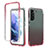 Ultra-thin Transparent Gel Gradient Soft Matte Finish Front and Back Case 360 Degrees Cover M01 for Samsung Galaxy S21 5G Red