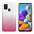 Ultra-thin Transparent Gel Gradient Soft Matte Finish Front and Back Case 360 Degrees Cover YB2 for Samsung Galaxy A21s