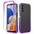 Ultra-thin Transparent Gel Gradient Soft Matte Finish Front and Back Case 360 Degrees Cover ZJ1 for Samsung Galaxy A35 5G Purple