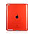 Ultra-thin Transparent Gel Soft Cover for Apple iPad 4 Red