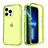 Ultra-thin Transparent Gel Soft Matte Finish Front and Back Case 360 Degrees Cover YJ1 for Apple iPhone 13 Pro Green