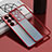 Ultra-thin Transparent TPU Soft Case Cover C02 for Samsung Galaxy S21 Ultra 5G Red