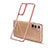 Ultra-thin Transparent TPU Soft Case Cover H01 for Samsung Galaxy S21 5G Gold