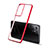 Ultra-thin Transparent TPU Soft Case Cover H01 for Samsung Galaxy S21 Ultra 5G Red