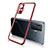 Ultra-thin Transparent TPU Soft Case Cover H01 for Vivo X51 5G Red