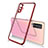 Ultra-thin Transparent TPU Soft Case Cover H02 for Vivo X50 5G Red