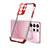 Ultra-thin Transparent TPU Soft Case Cover H09 for Samsung Galaxy S21 Ultra 5G Red