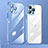 Ultra-thin Transparent TPU Soft Case Cover LD3 for Apple iPhone 13 Pro Max Blue