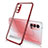 Ultra-thin Transparent TPU Soft Case Cover S02 for Oppo Reno4 5G Red