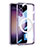 Ultra-thin Transparent TPU Soft Case Cover with Mag-Safe Magnetic AC1 for Samsung Galaxy S21 5G Purple
