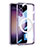 Ultra-thin Transparent TPU Soft Case Cover with Mag-Safe Magnetic AC1 for Samsung Galaxy S21 Plus 5G Purple