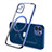 Ultra-thin Transparent TPU Soft Case Cover with Mag-Safe Magnetic M01 for Apple iPhone 12 Blue