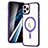 Ultra-thin Transparent TPU Soft Case Cover with Mag-Safe Magnetic SD1 for Apple iPhone 11 Pro Max Purple