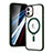 Ultra-thin Transparent TPU Soft Case Cover with Mag-Safe Magnetic SD1 for Apple iPhone 12 Green