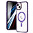Ultra-thin Transparent TPU Soft Case Cover with Mag-Safe Magnetic SD1 for Apple iPhone 13 Purple
