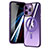 Ultra-thin Transparent TPU Soft Case Cover with Mag-Safe Magnetic SD1 for Apple iPhone 14 Pro Max Purple
