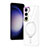 Ultra-thin Transparent TPU Soft Case Cover with Mag-Safe Magnetic SD1 for Samsung Galaxy S22 5G Silver