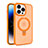 Ultra-thin Transparent TPU Soft Case Cover with Mag-Safe Magnetic T02 for Apple iPhone 14 Pro Max Orange
