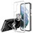 Ultra-thin Transparent TPU Soft Case Cover with Magnetic Finger Ring Stand A01 for Samsung Galaxy S21 Plus 5G