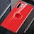 Ultra-thin Transparent TPU Soft Case Cover with Magnetic Finger Ring Stand C01 for Samsung Galaxy Note 10 Plus 5G Red