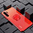 Ultra-thin Transparent TPU Soft Case Cover with Magnetic Finger Ring Stand C02 for Huawei P30 Pro New Edition Red