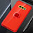 Ultra-thin Transparent TPU Soft Case Cover with Magnetic Finger Ring Stand C02 for Samsung Galaxy S10e Red