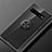 Ultra-thin Transparent TPU Soft Case Cover with Magnetic Finger Ring Stand C03 for Samsung Galaxy S10 Plus Black