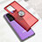 Ultra-thin Transparent TPU Soft Case Cover with Magnetic Finger Ring Stand N02 for Samsung Galaxy Note 20 Ultra 5G