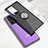 Ultra-thin Transparent TPU Soft Case Cover with Magnetic Finger Ring Stand N02 for Samsung Galaxy Note 20 Ultra 5G
