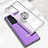 Ultra-thin Transparent TPU Soft Case Cover with Magnetic Finger Ring Stand N02 for Samsung Galaxy Note 20 Ultra 5G