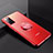 Ultra-thin Transparent TPU Soft Case Cover with Magnetic Finger Ring Stand S01 for Huawei Honor View 30 5G Red