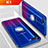 Ultra-thin Transparent TPU Soft Case Cover with Magnetic Finger Ring Stand S01 for Oppo K1 Blue