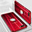 Ultra-thin Transparent TPU Soft Case Cover with Magnetic Finger Ring Stand S01 for Oppo K1 Red