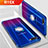 Ultra-thin Transparent TPU Soft Case Cover with Magnetic Finger Ring Stand S01 for Oppo R15X Blue