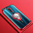 Ultra-thin Transparent TPU Soft Case Cover with Magnetic Finger Ring Stand S01 for Oppo Reno 10X Zoom Red