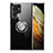 Ultra-thin Transparent TPU Soft Case Cover with Magnetic Finger Ring Stand S04 for Samsung Galaxy S21 Ultra 5G