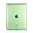 Ultra-thin Transparent TPU Soft Case for Apple iPad 3 Green