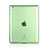 Ultra-thin Transparent TPU Soft Case for Apple iPad 4 Green