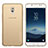 Ultra-thin Transparent TPU Soft Case T03 for Samsung Galaxy J7 Plus Gold