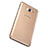 Ultra-thin Transparent TPU Soft Case T03 for Samsung Galaxy On7 G600FY Gold